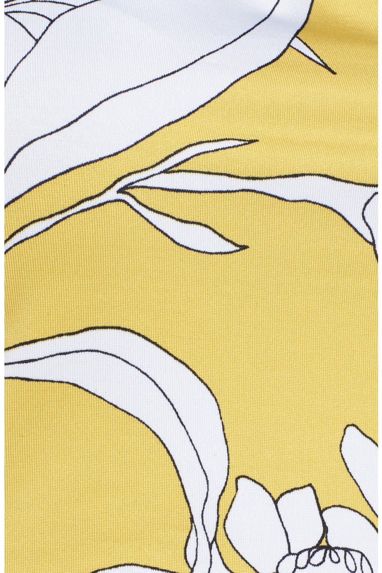 Floral Print Crop Top, Alternate, color, YELLOW FLORAL
