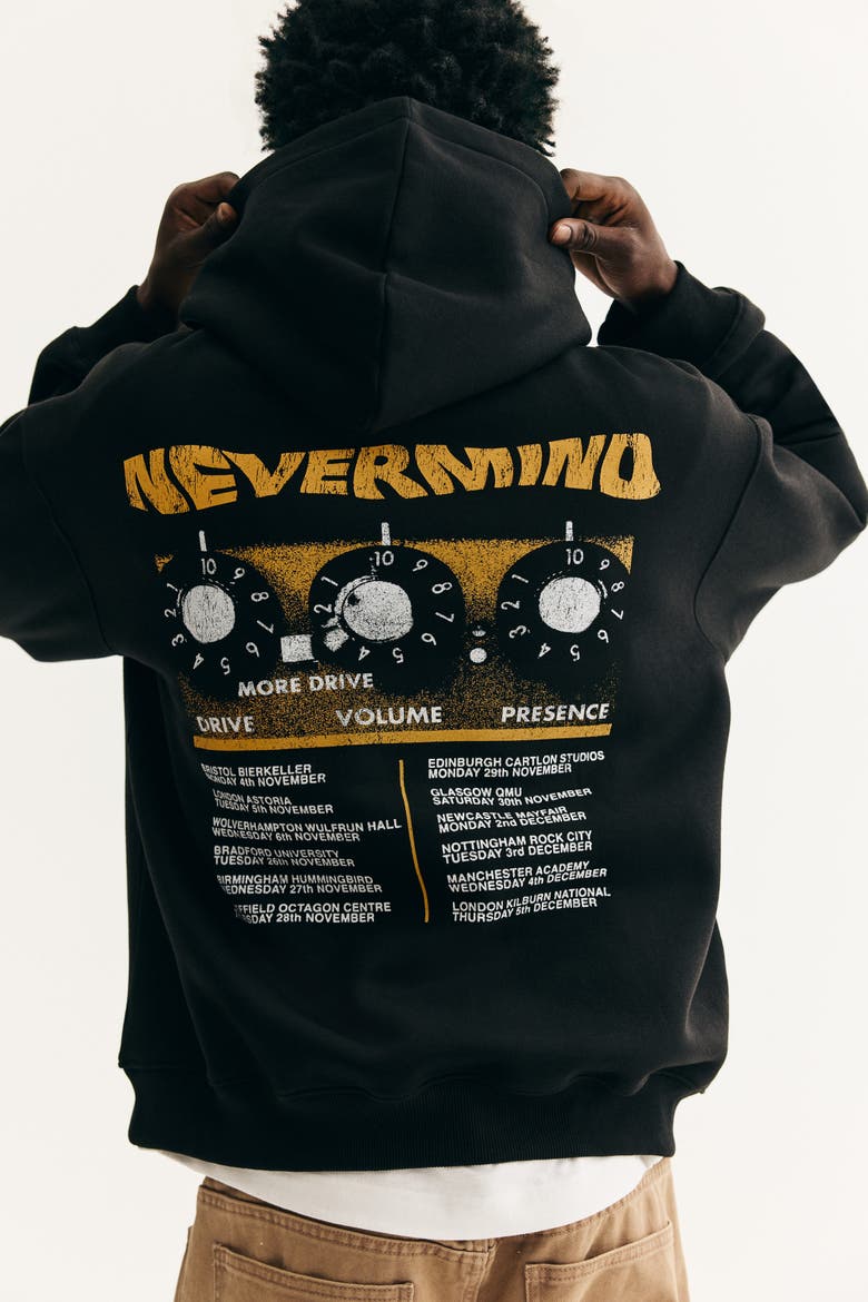 Loose Fit Hoodie, Alternate, color, Black/Nirvana