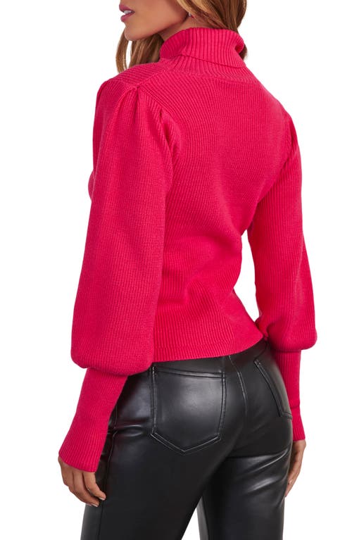 Vici Collection Stepping Out Turtleneck Sweater In Pink