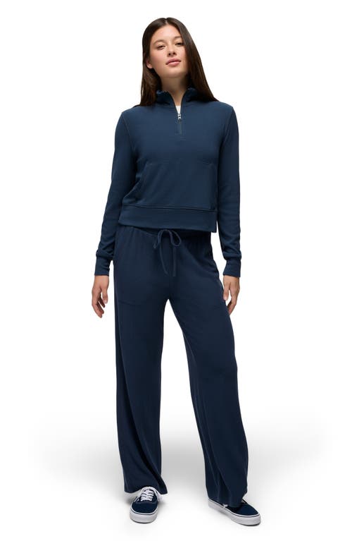 Prana Willow West Wide Leg Drawstring Pants In Blue