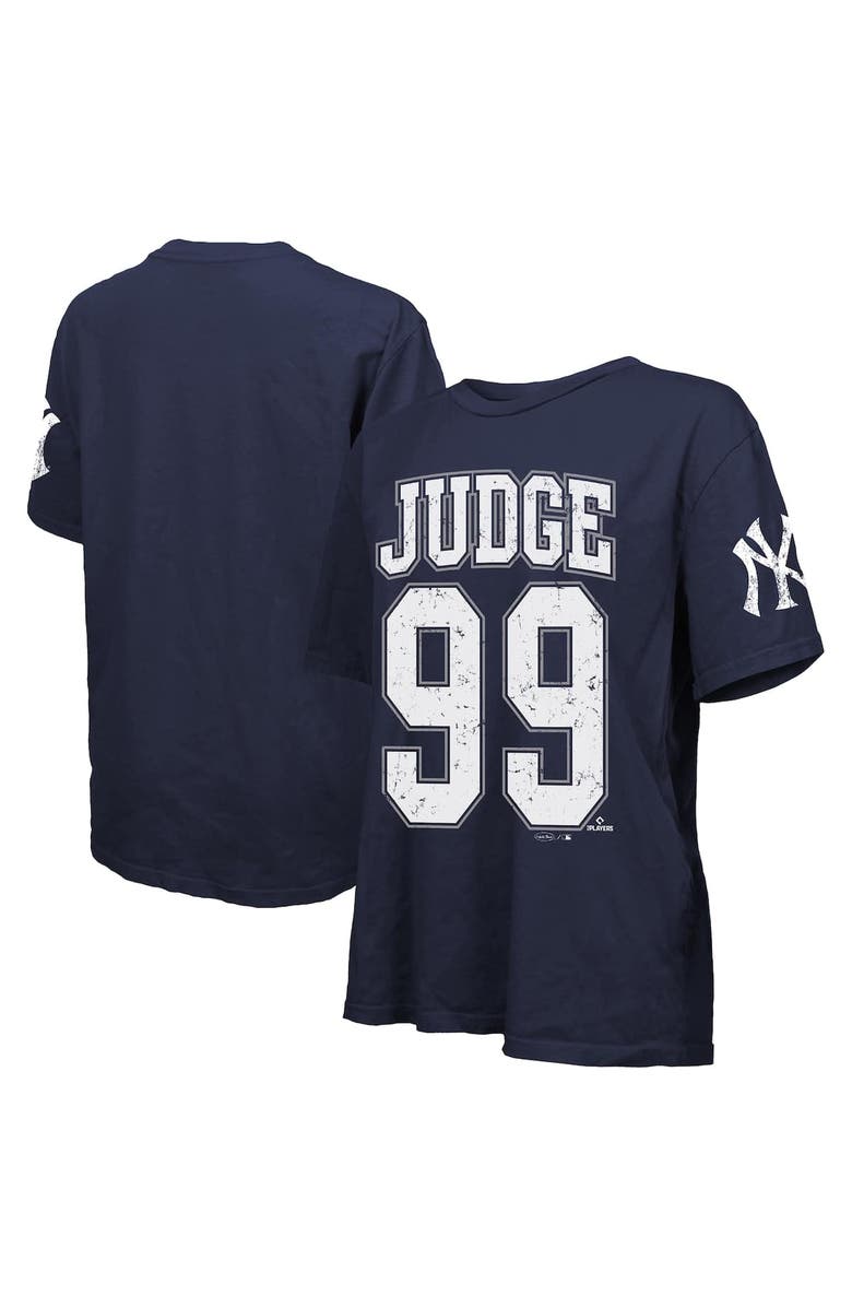 Majestic Threads Women's Majestic Threads Aaron Judge Navy New York Yankees Oversized Name & Number T-Shirt, Alternate, color, Navy
