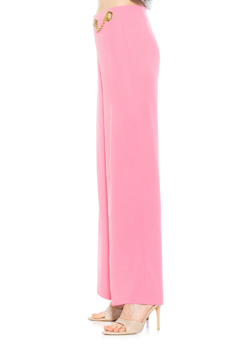 Cassie Grommet High Waist Wide Leg Pants, Alternate, color, PINK