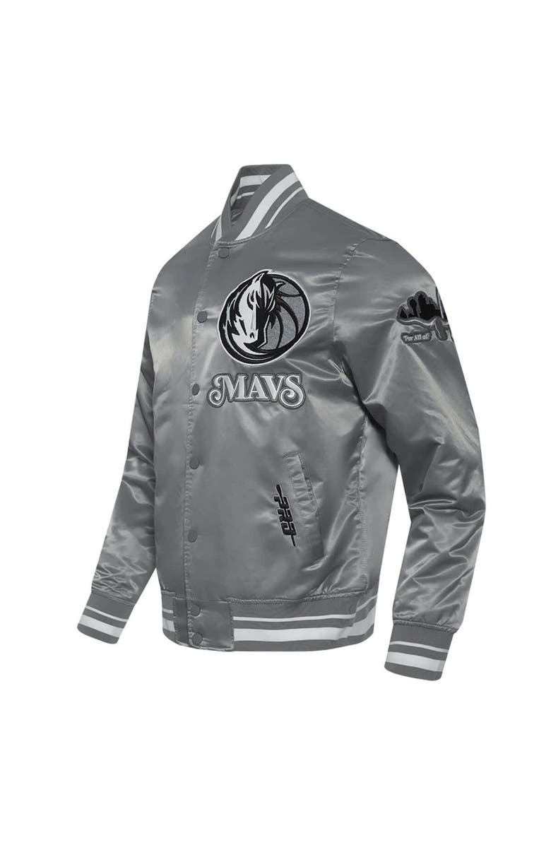 PRO STANDARD Men's Pro Standard Gray Dallas Mavericks 2024/25 City Edition Chenille Applique Satin Jacket, Alternate, color, 