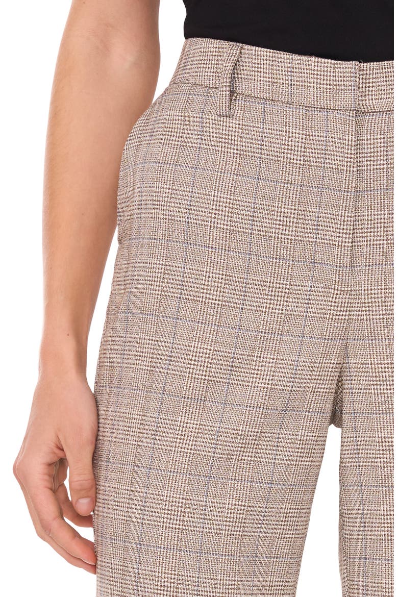 Plaid Straight Leg Pants, Alternate, color, WARM ASH