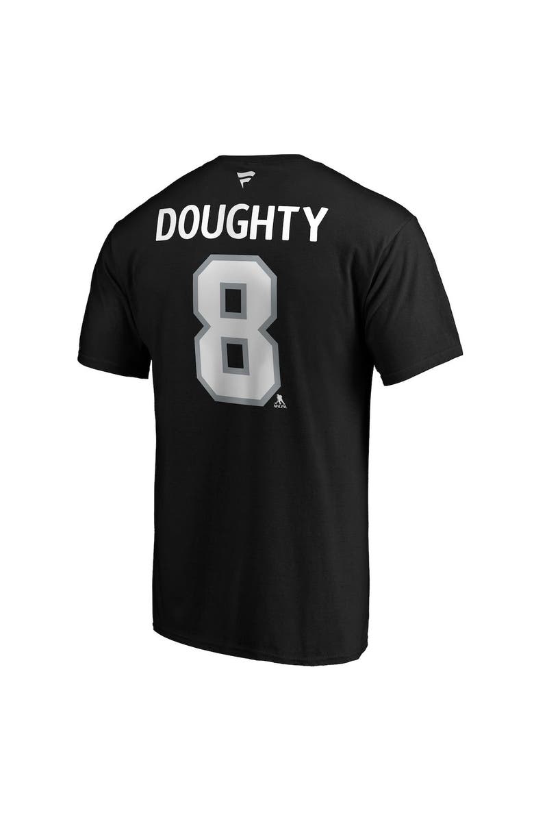 FANATICS Men's Fanatics Branded Drew Doughty Black Los Angeles Kings Authentic Stack Name & Number Team T-Shirt, Alternate, color, Black