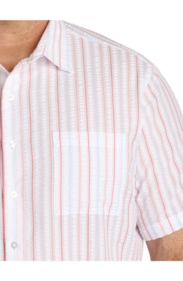 Oak Hill by DXL Big & Tall  Seersucker Stripe Sport Shirt, Alternate, color, Multi