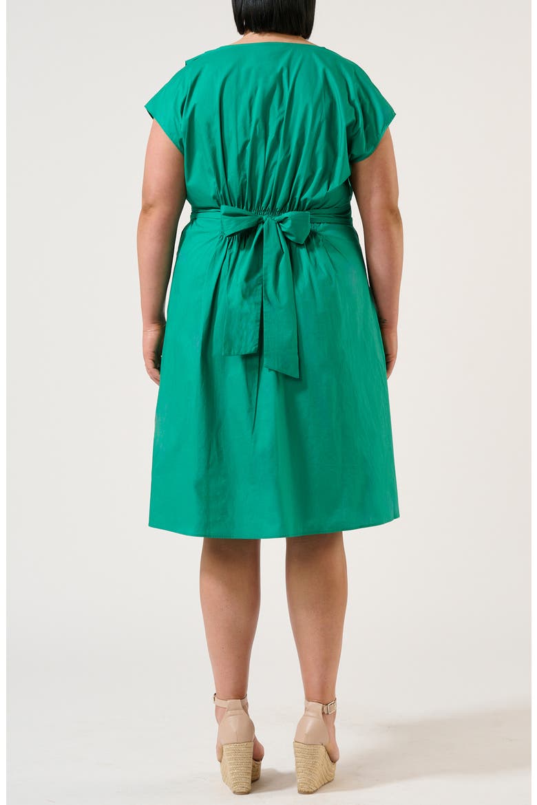 Rebekah Pleated Dress, Alternate, color, EMERALD
