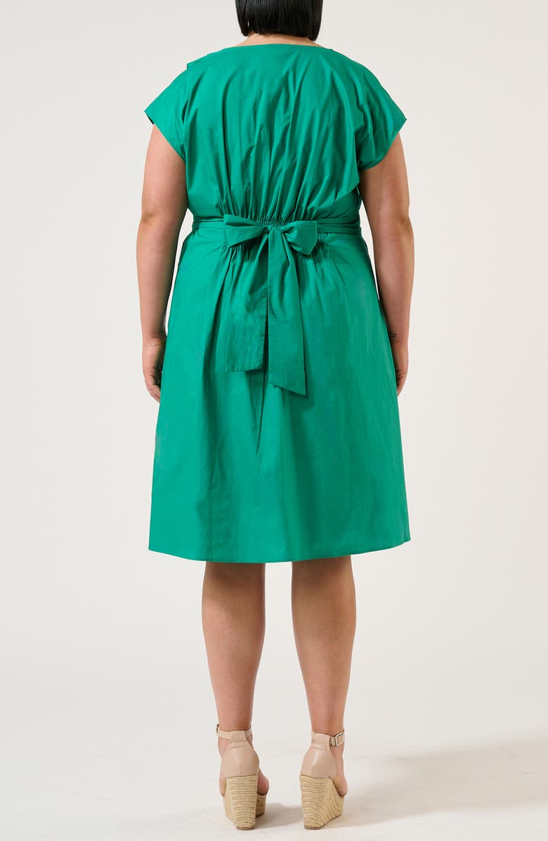 Estelle Rebekah Pleated Dress, Alternate, color, Emerald