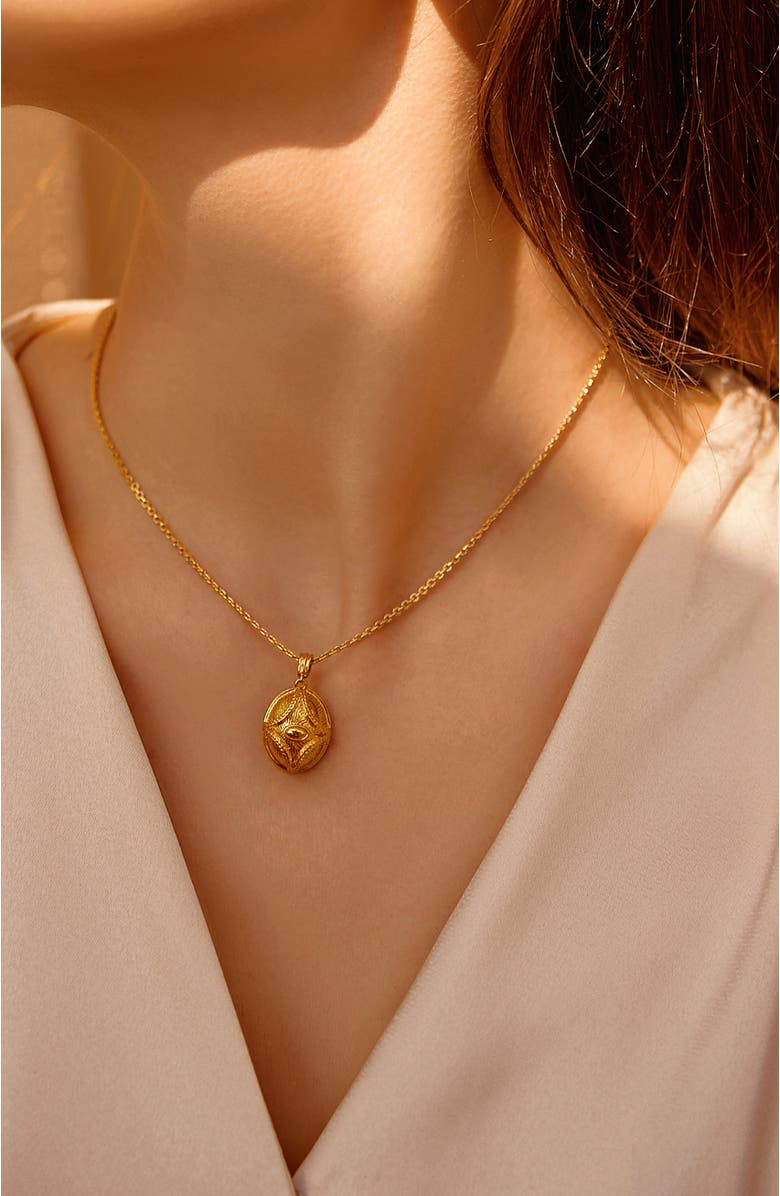 RC RETRO CHIC Egypt Eye Necklace, Alternate, color, Gold