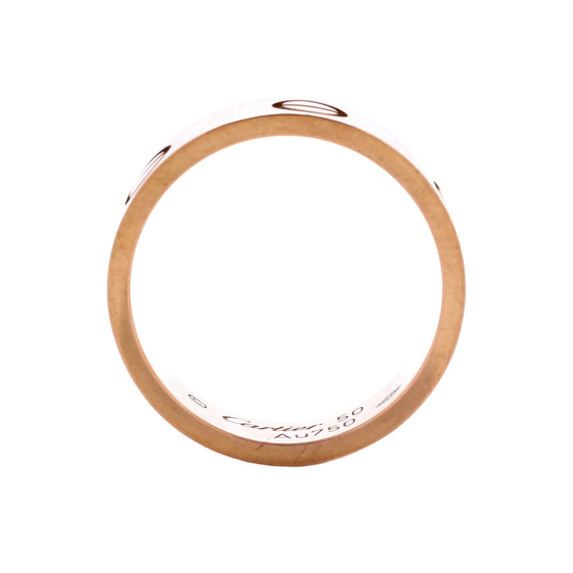 Love Band Ring 18K Rose Gold, Alternate, color, Metallic Gold