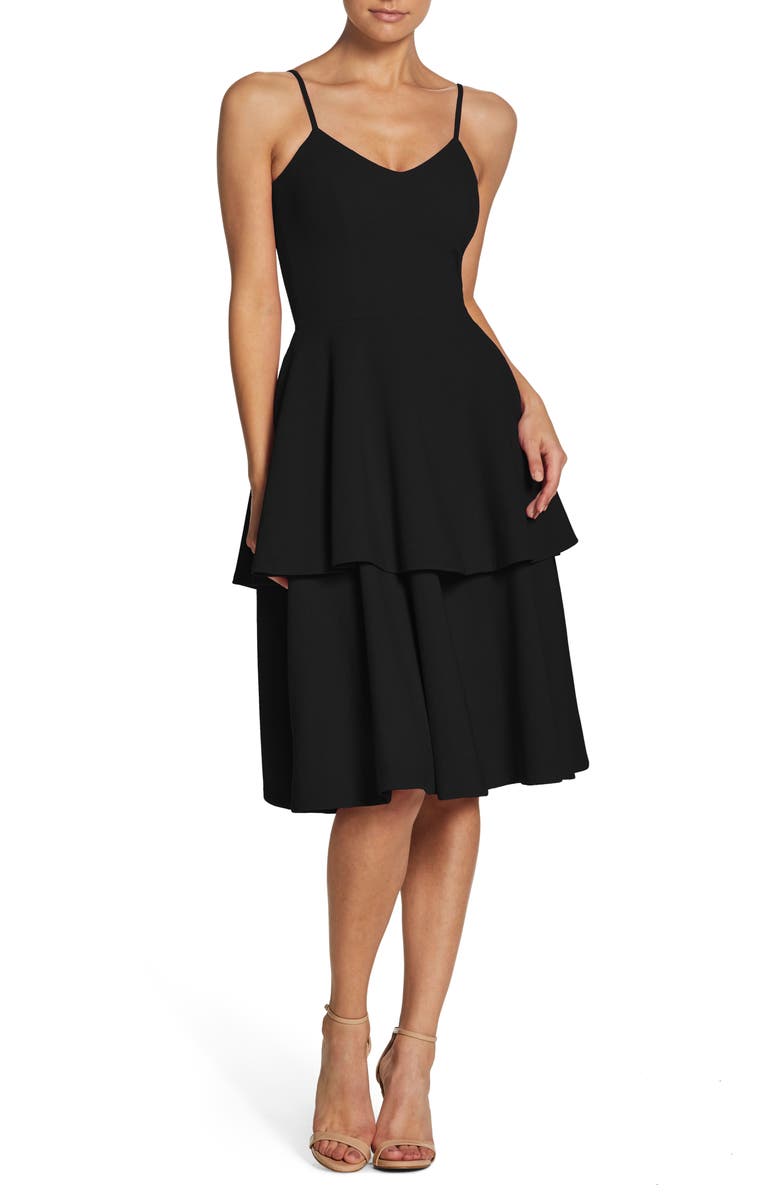 Dress the Population Yasmin Tiered Dress, Main, color, 