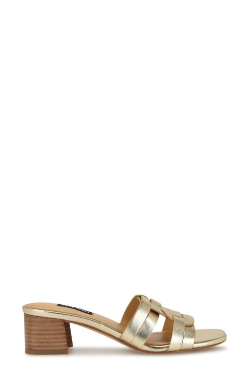 Nine West Gennie 3 Metallic Heeled Sandals Women In Gold