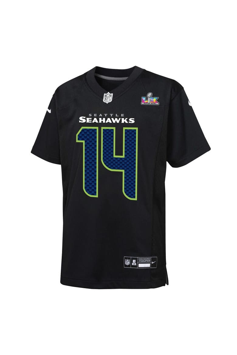 Youth Nike Sam Darnold Black Seattle Seahawks Super Bowl LX Carbon Fashion Game Jersey, Alternate, color, Black