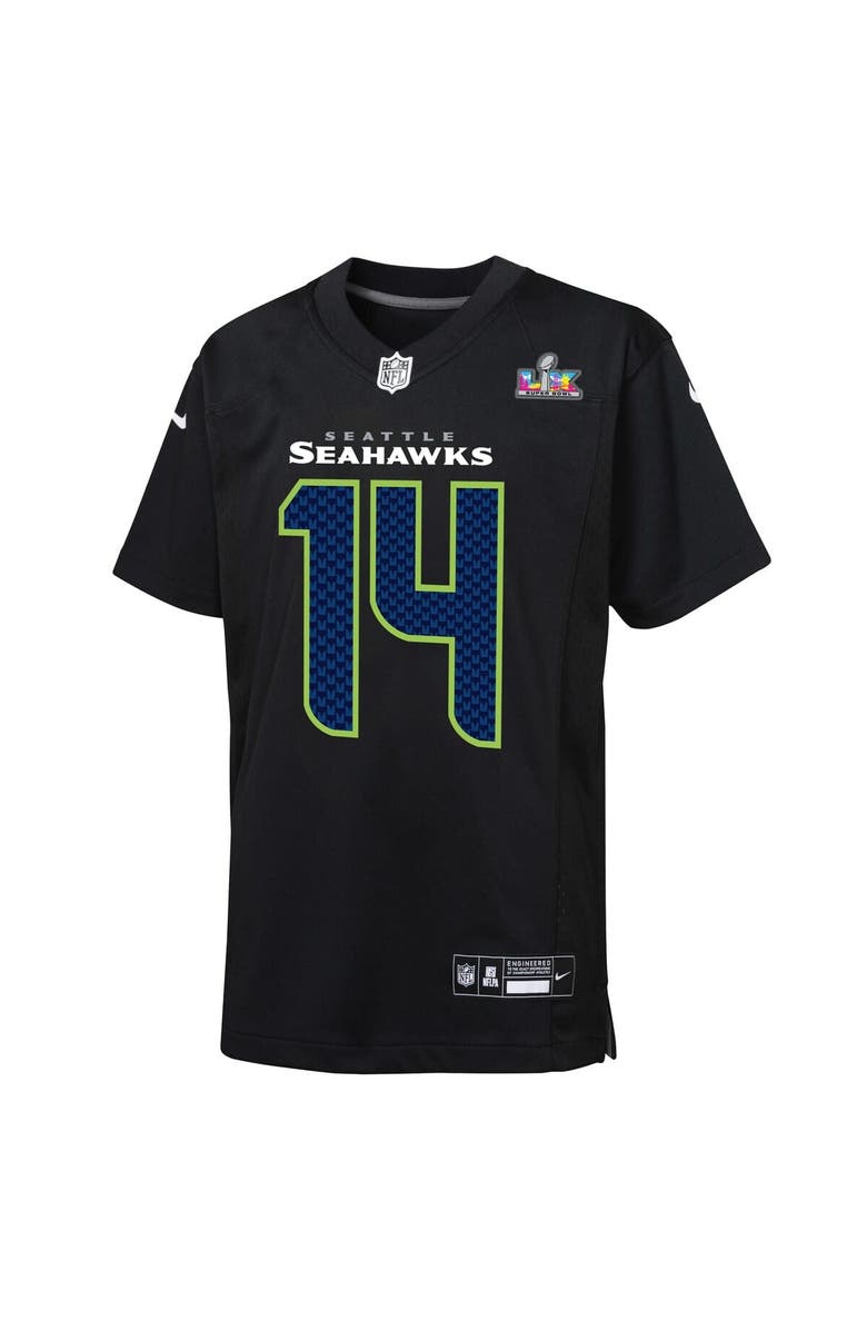 Nike Youth Nike Sam Darnold Black Seattle Seahawks Super Bowl LX Carbon Fashion Game Jersey, Alternate, color, Black