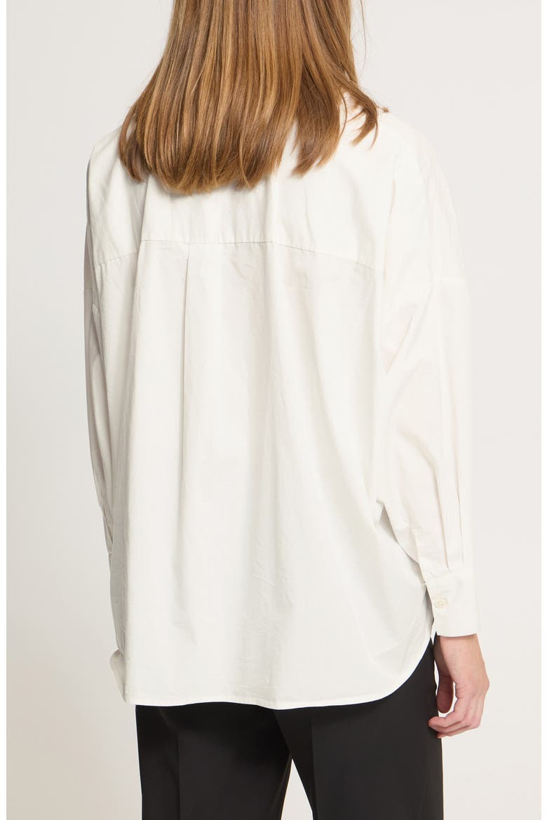 Ihlimmi Long Sleeve Open Collar Poplin Top, Alternate, color, CLOUD DANCER