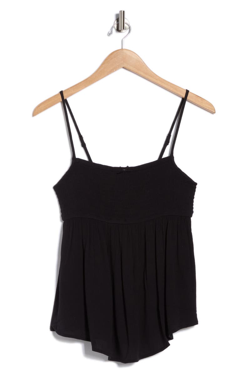 Abound Smocked Boho Cami Top, Alternate, color, Black
