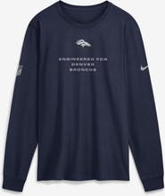 Nike Men's Nike Navy Denver Broncos Sideline Bold Arch Star Dri-FIT Long Sleeve T-Shirt