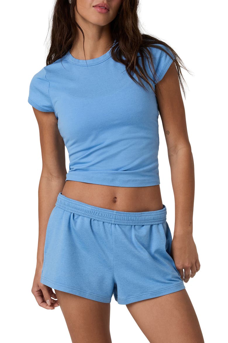 Halo Baby Tee, Main, color, OASIS BLUE HEATHER