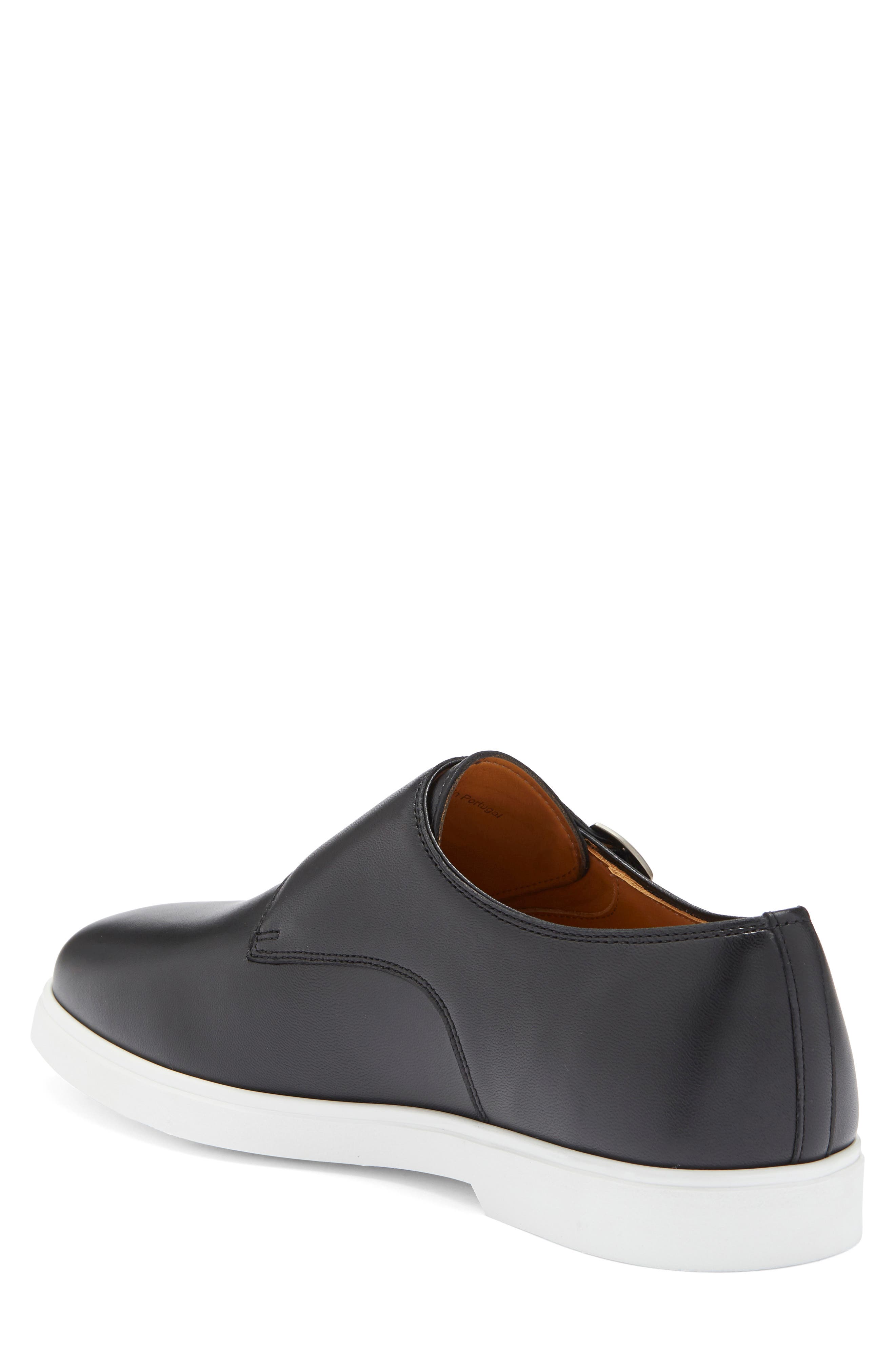 Magnanni Lobo Double Monk Sneaker, Alternate, color, Black