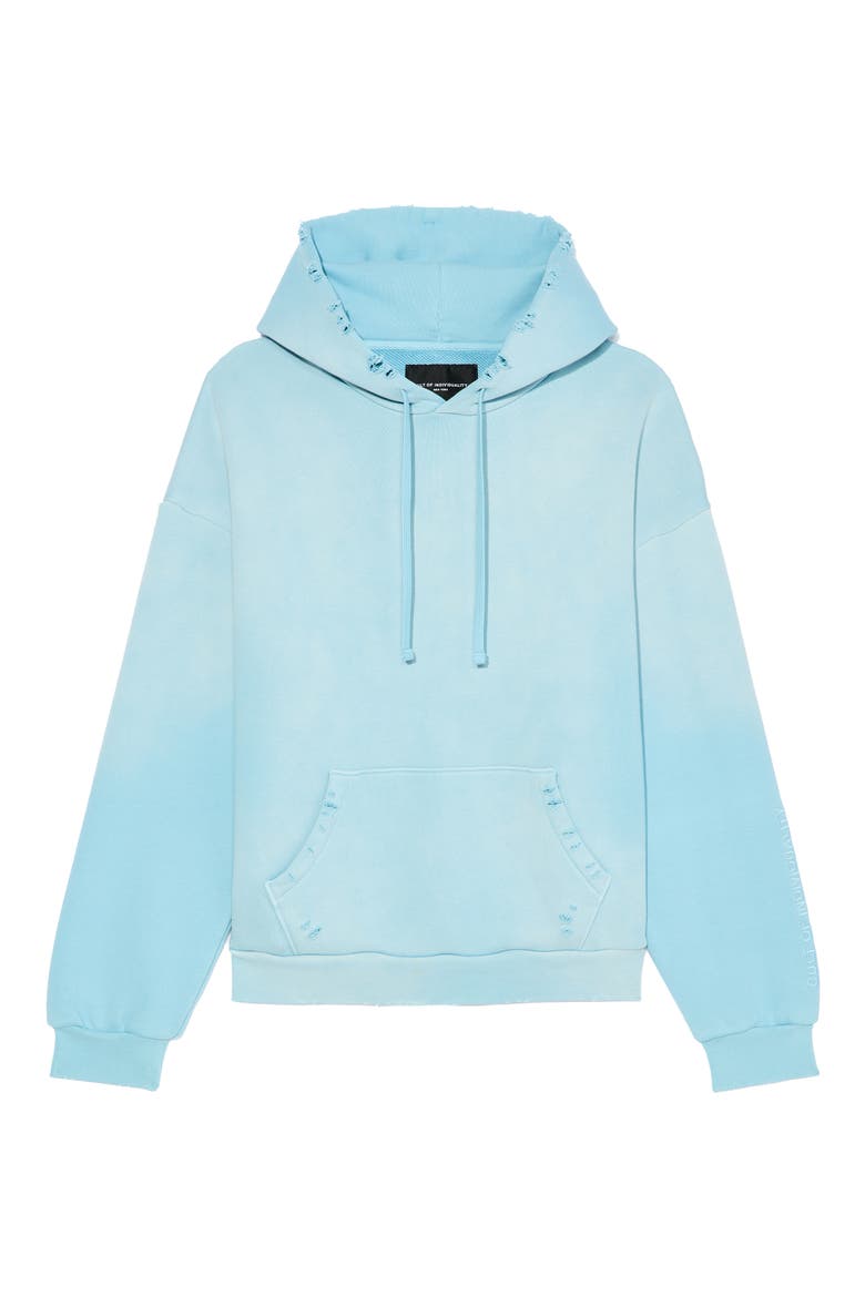Core Distressed French Terry Pullover Hoodie, Alternate, color, BLUE GLOW