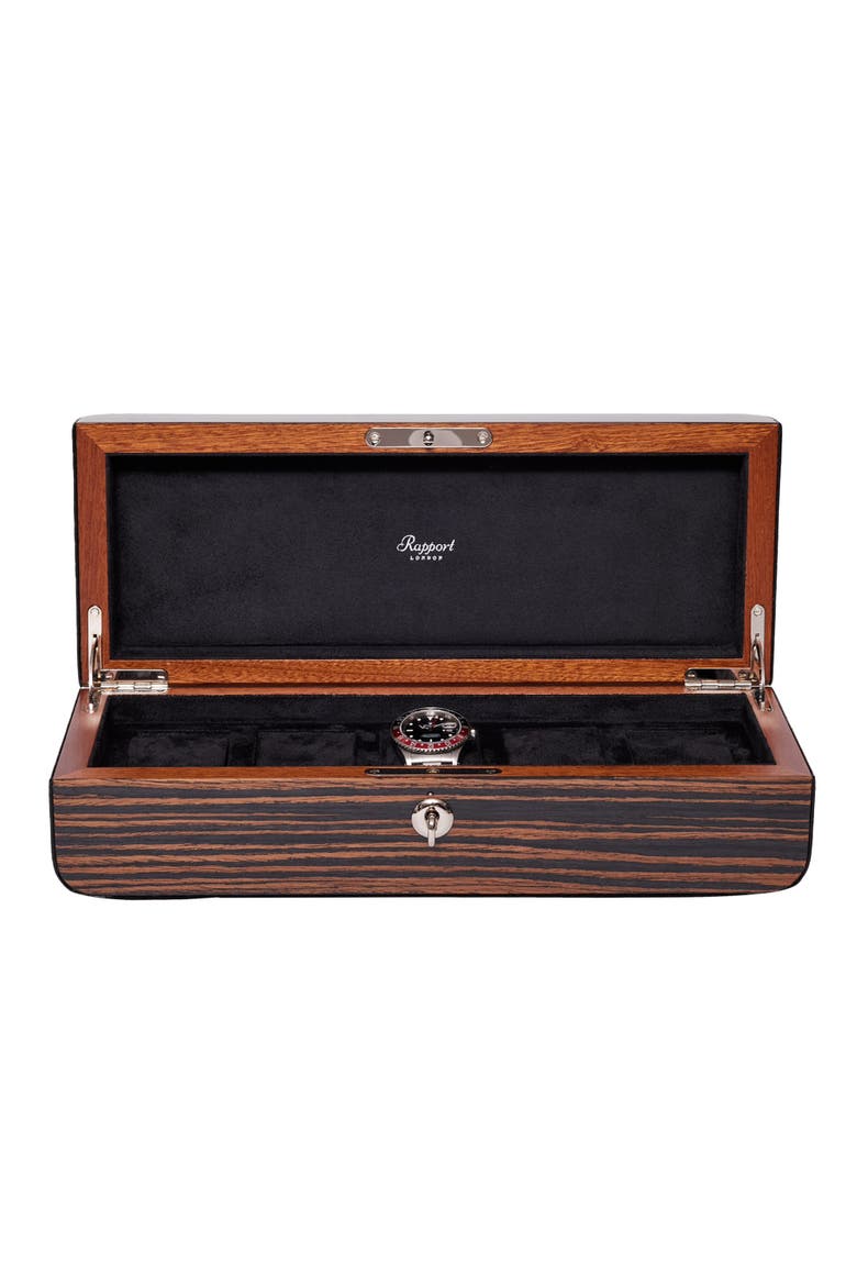 MAYFAIR FIVE WATCH BOX, Main, color, Brown