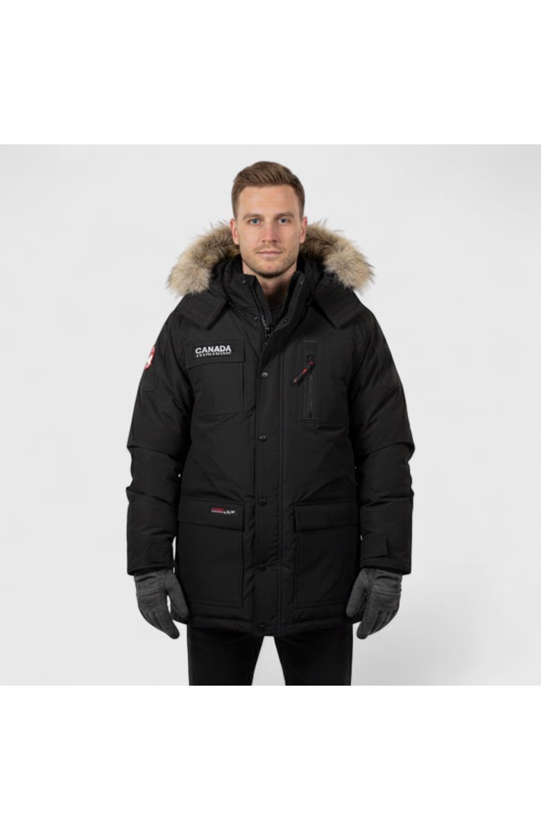CANADA WEATHER GEAR Men's Heavyweight Arctic Parka, Main, color, Black