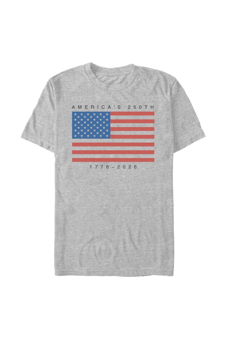 Men's Lost Gods America 250th Anniversary Flag  Graphic T-Shirt, Main, color, Sport Grey