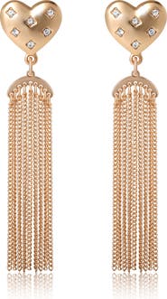 BCBG Generation BCBGeneration Tassel Heart Drop Earrings