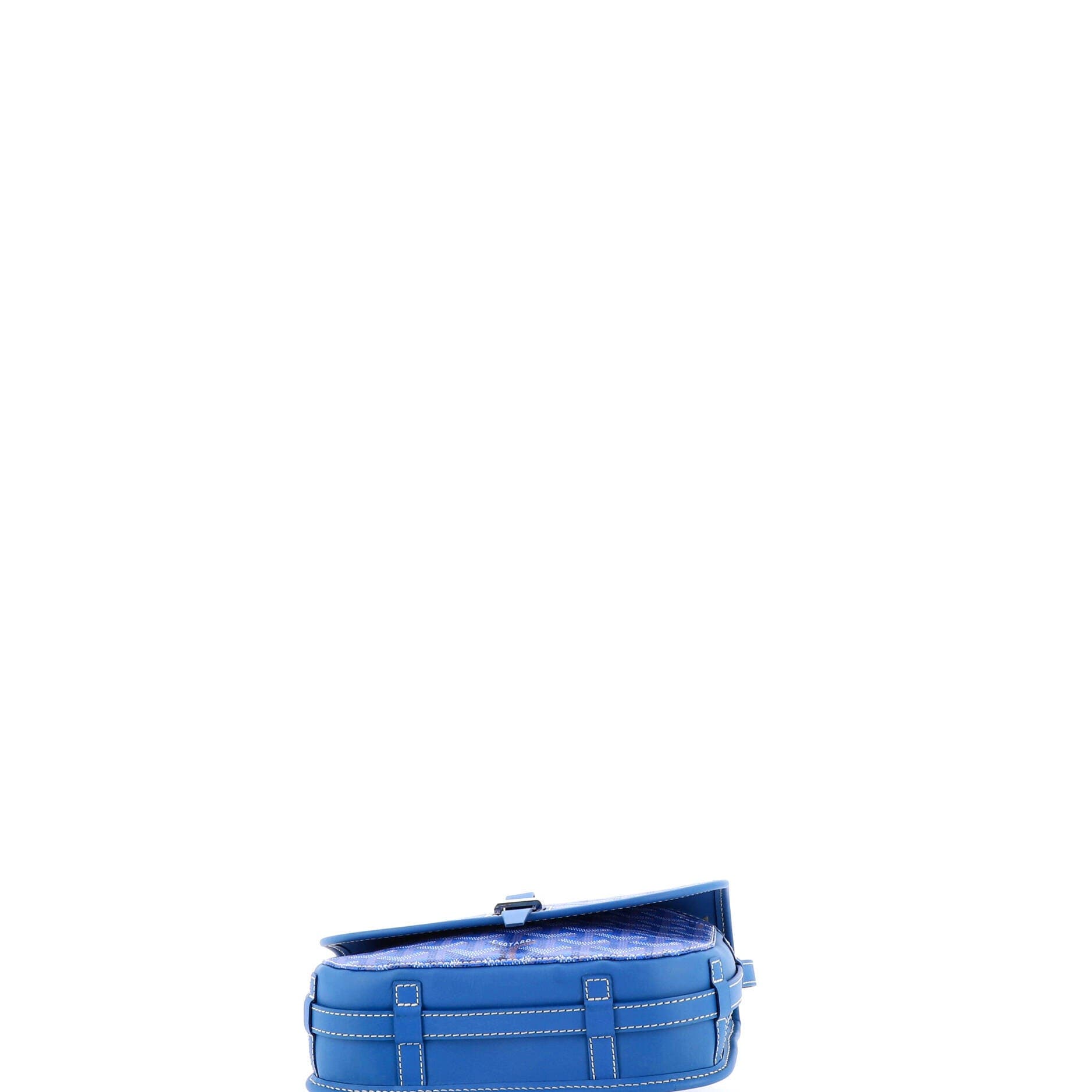 Pre-Owned Goyard Belvedere II Messenger Bag Coated Canvas PM, Alternate, color, Blue