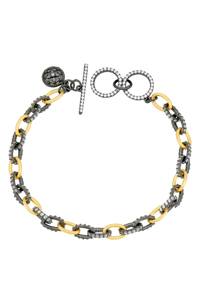 FREIDA ROTHMAN Alternating Chain Link Toggle Bracelet, Main, color, 