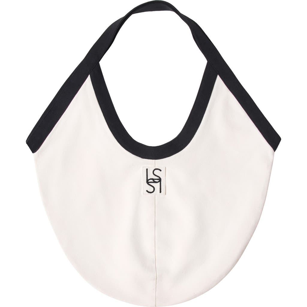 L*space Lspace Bronte Cotton Tote In Black/ Cream