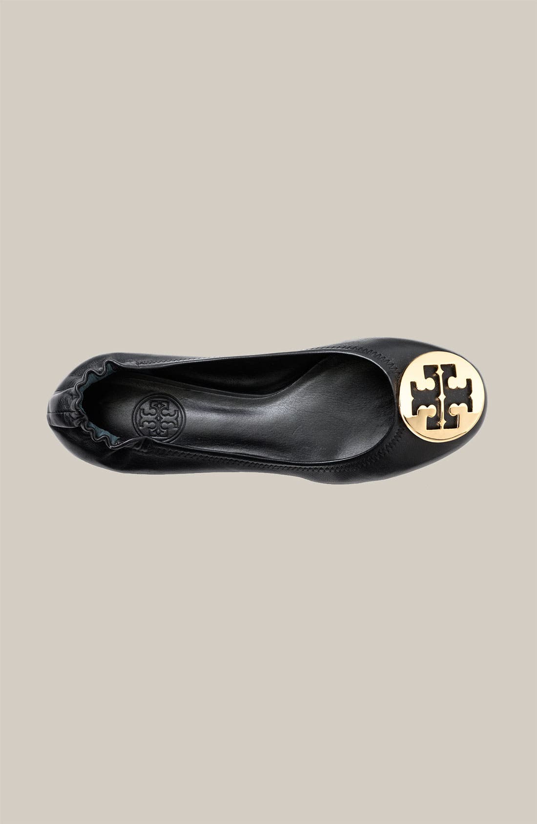 'Reva' Ballerina Flat, Alternate, color, BLACK