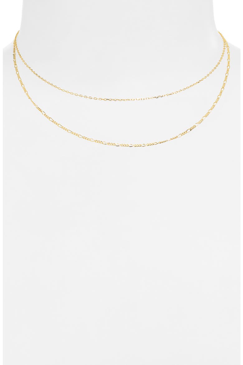 Figaro Layered Necklace, Alternate, color, GOLD