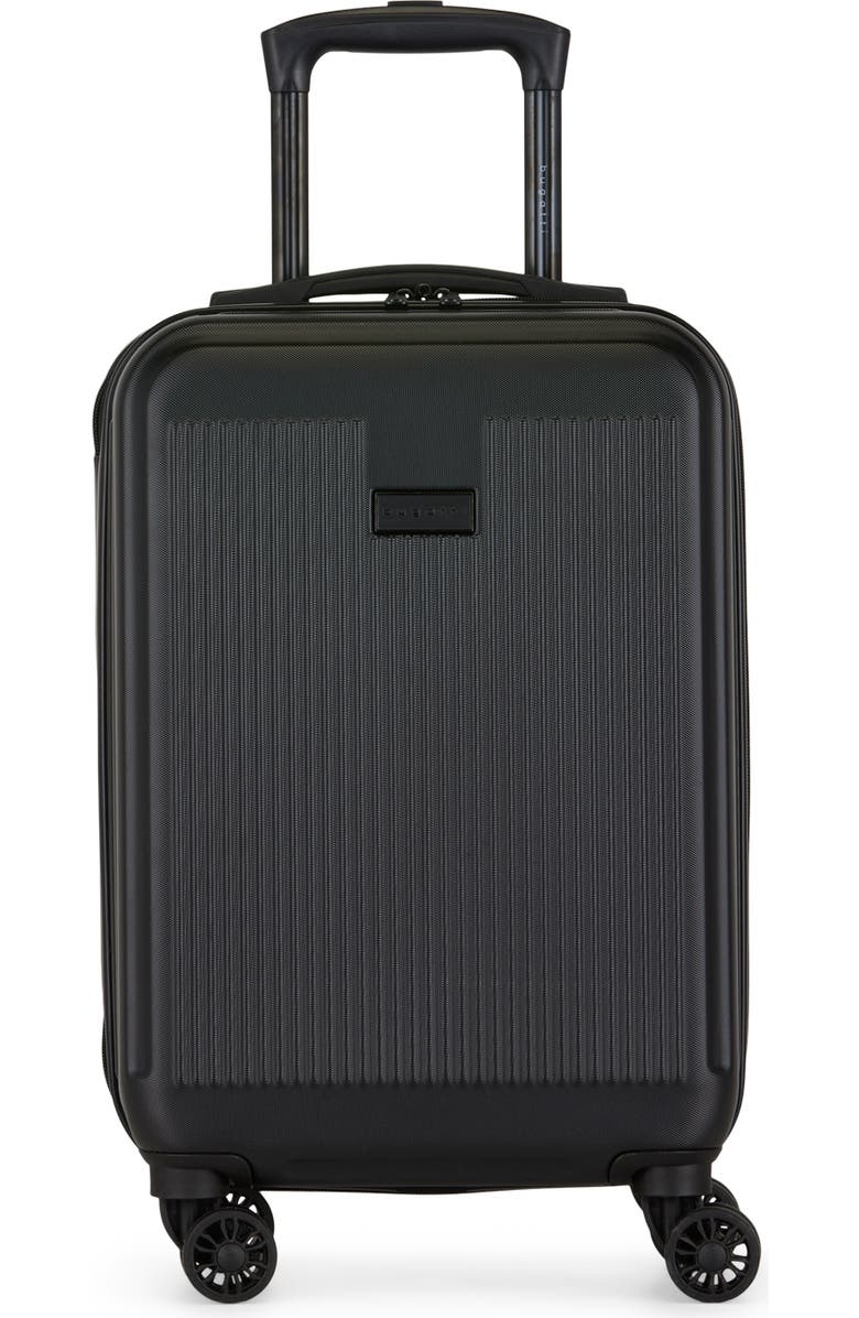 bugatti Singapore Hardside Carry-on Luggage with Double Wheels, Main, color, Black