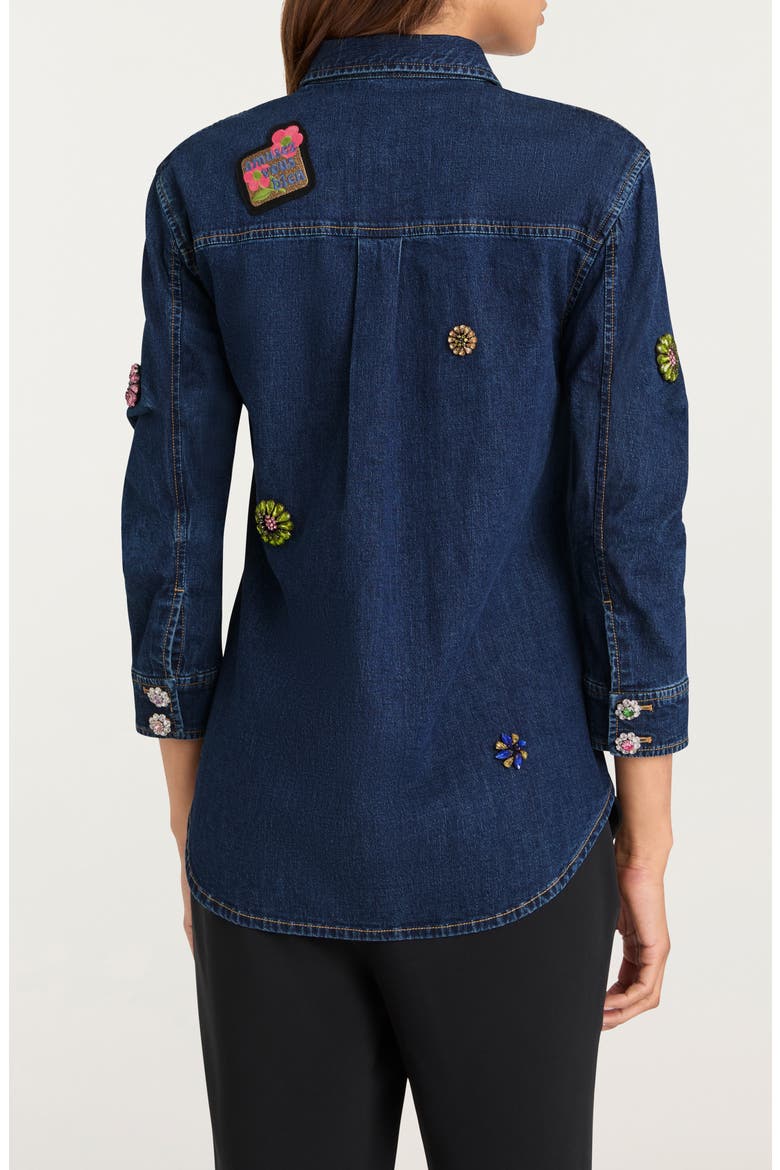Retro Love Vera Stretch Denim Jacket, Alternate, color, ABYSS/ MULTI