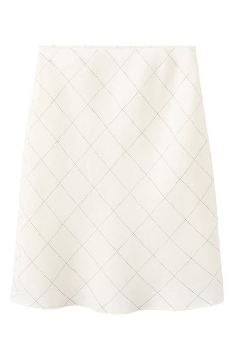 Linen Check Skirt