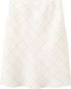 MANGO Linen Check Skirt