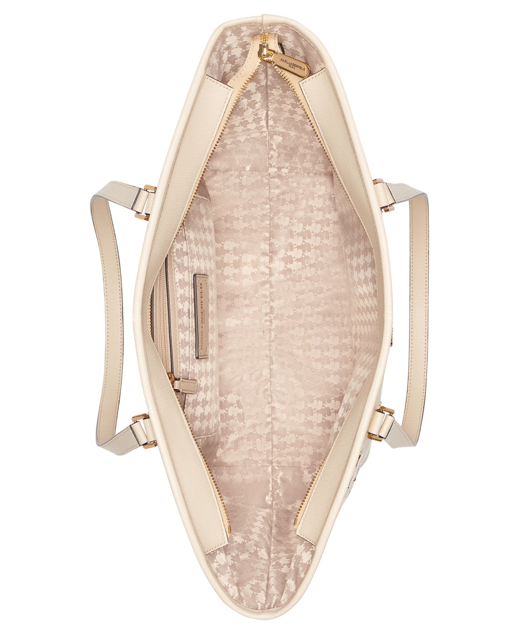 KARL LAGERFELD PARIS Adele Tote, Alternate, color, Neutral Multi (Brie)