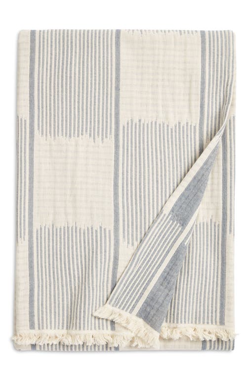 Nordstrom Checkered Cotton Throw Blanket In Blue Chip Multi