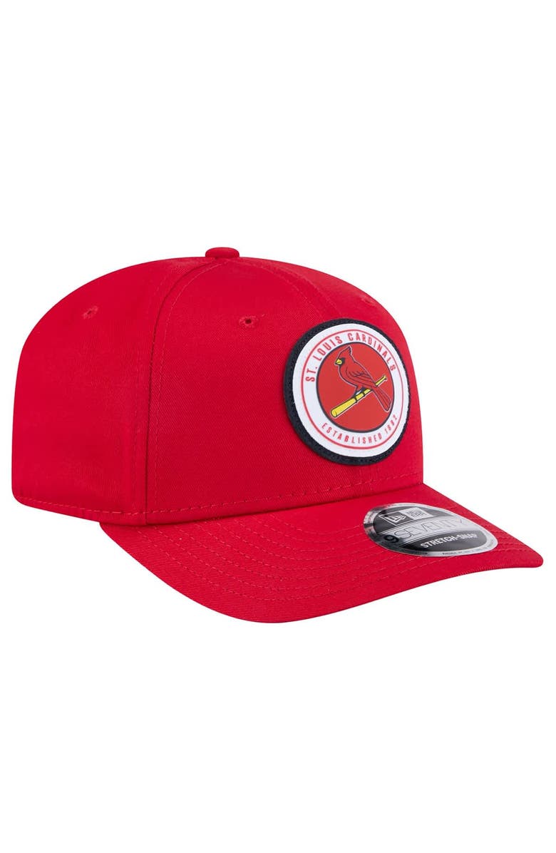 New Era Men's New Era Red St. Louis Cardinals Circle Patch 9SEVENTY Stretch-Snap Hat, Alternate, color, Red