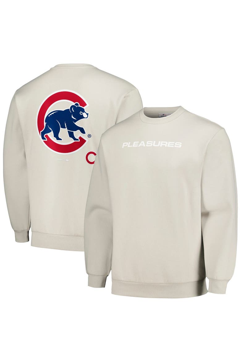 Men's PLEASURES Gray Chicago Cubs Ballpark Pullover Sweatshirt, Main, color, Gray