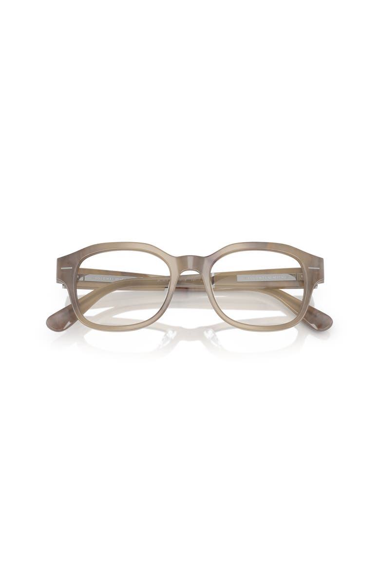 50mm Rectangle optical glasses, Alternate, color, Brown