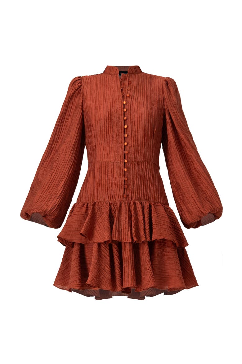Layered Short Dress, Alternate, color, Chedron