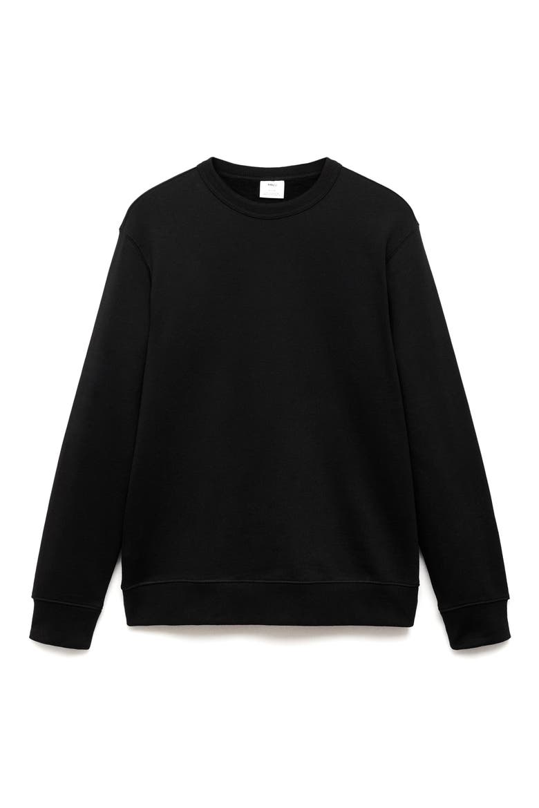Cotton Blend Sweatshirt, Main, color, BLACK