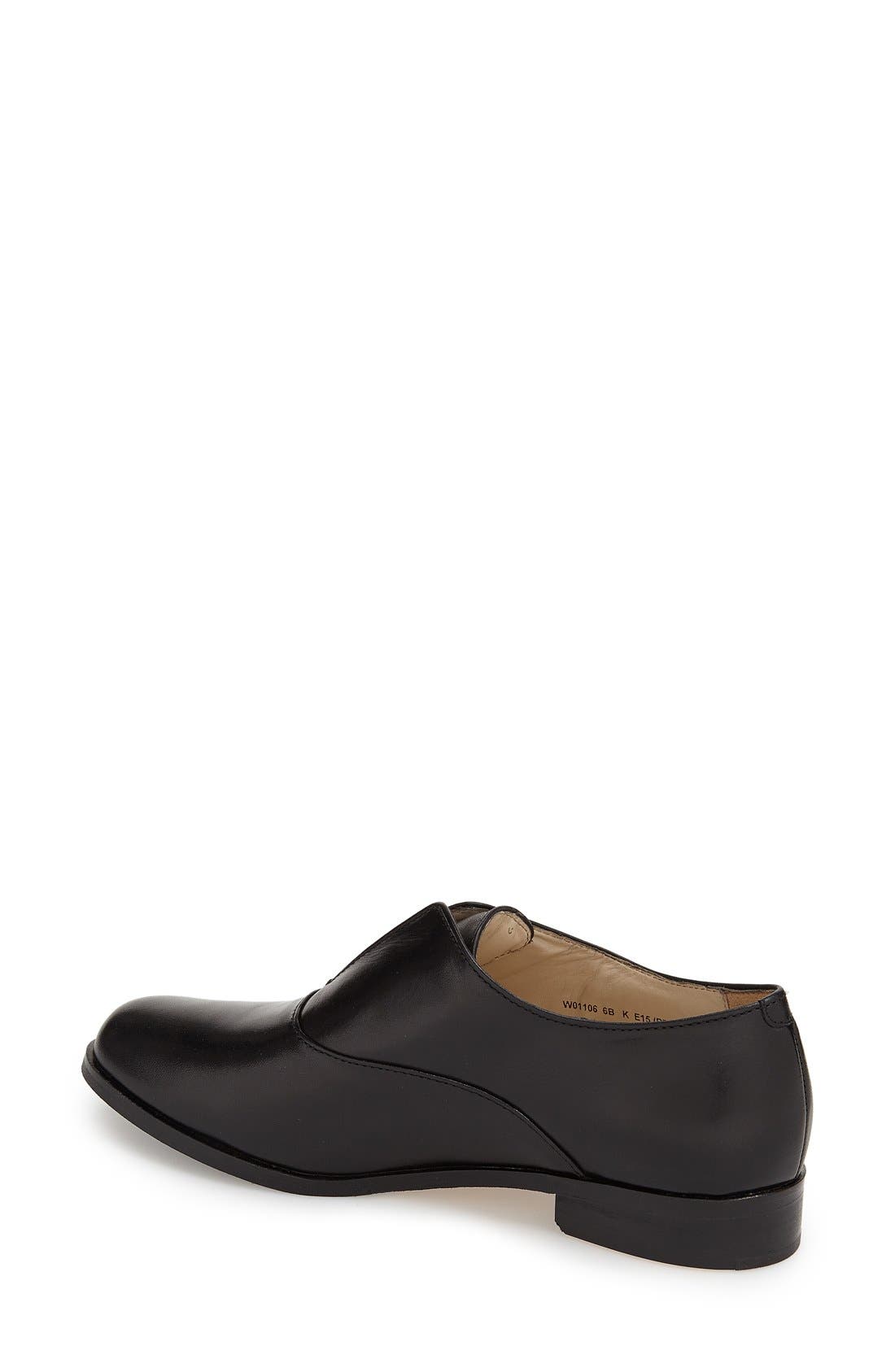 'Barton' Oxford, Alternate, color, BLACK LEATHER