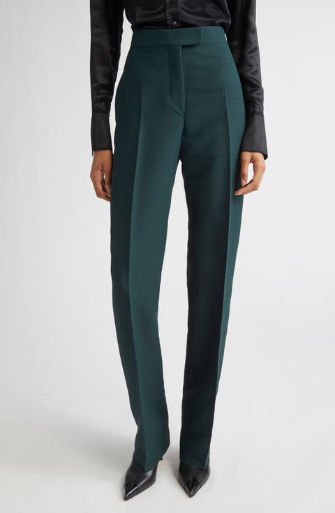 パンツ FERRAGAMO FW23 Stretch pants (0767885 NERO) Black Stretch Wide Leg Pants-BEST SELLER