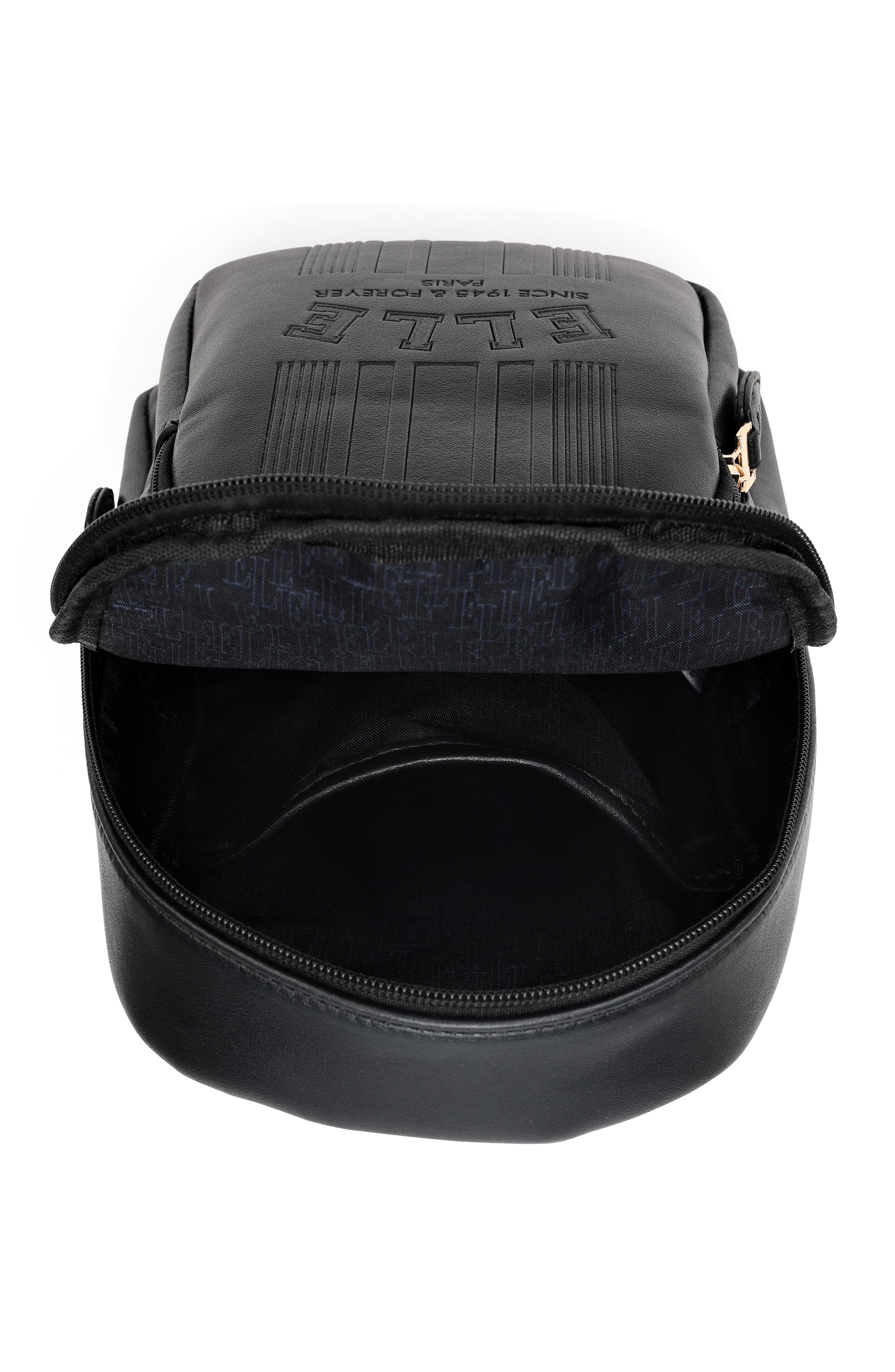 ELLE Roamer 2.8L Vegan Leather Chic Crossbody Bag, Alternate, color, Black