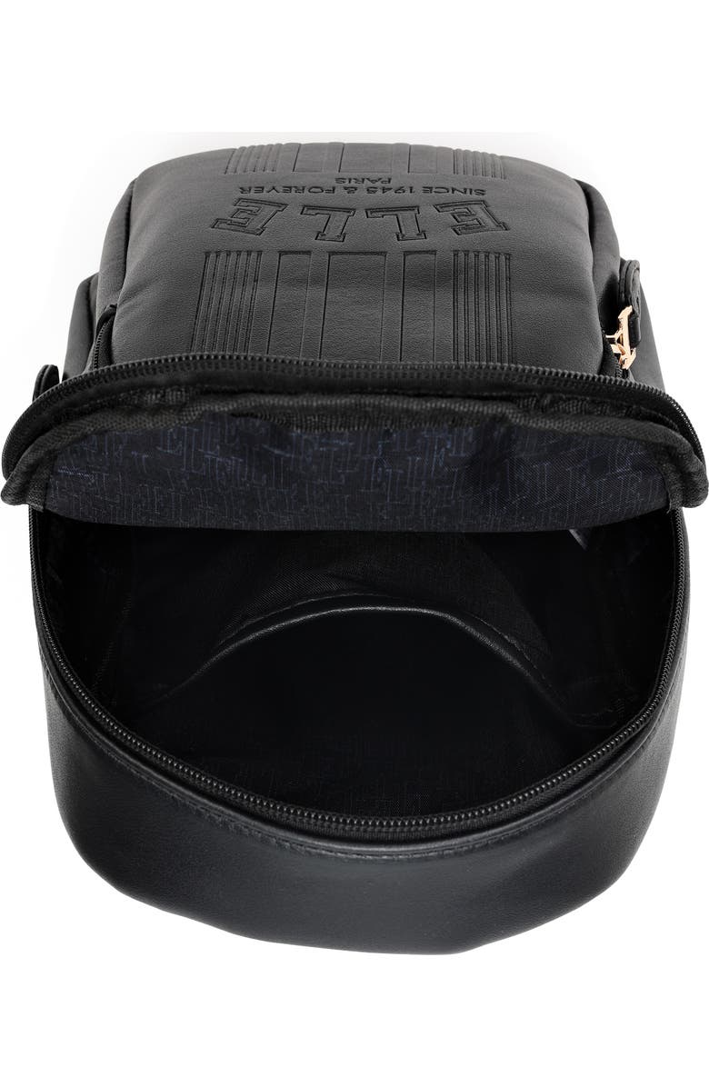 ELLE Roamer 2.8L Vegan Leather Chic Crossbody Bag, Alternate, color, Black