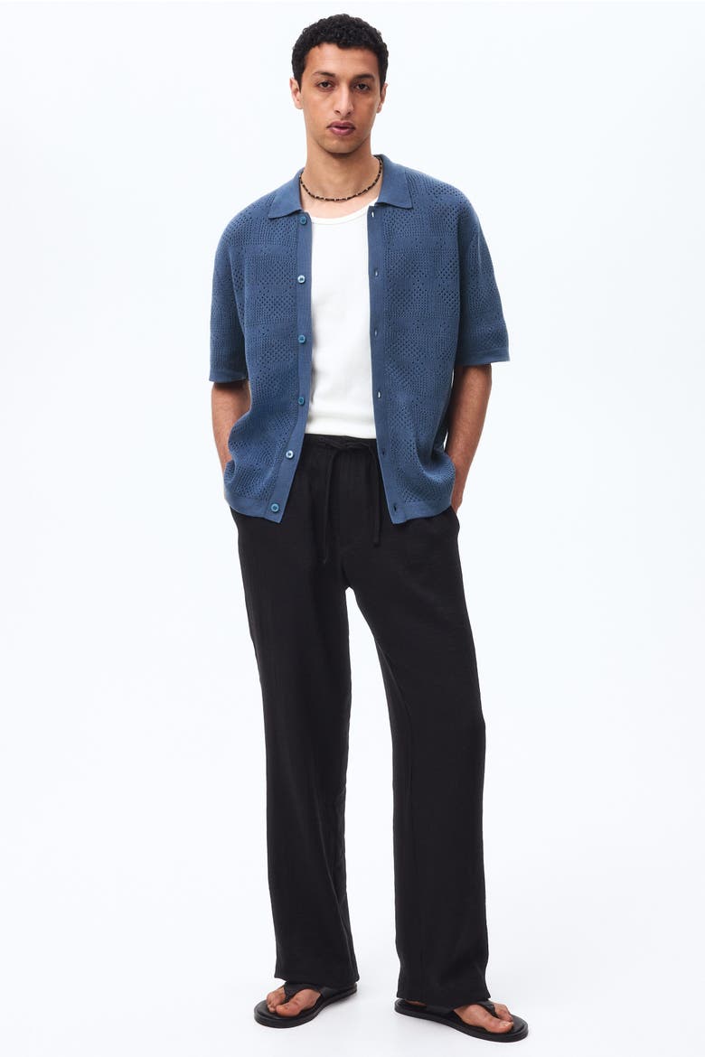 Regular Fit Knitted Shirt, Alternate, color, Dusty blue