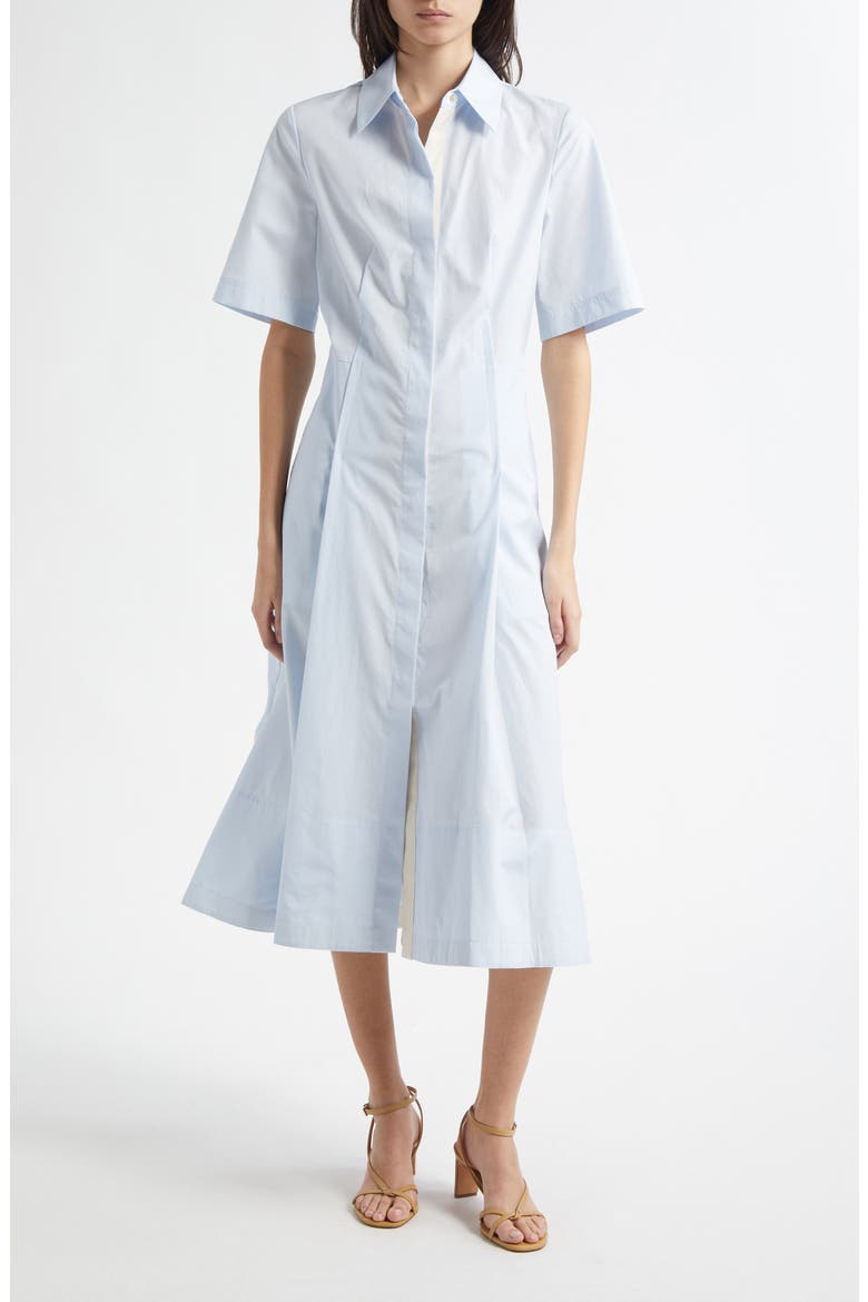 Canvas Tape Shirtdress, Main, color, SKY MIST